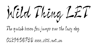 Wild Thing LET.ttf字體轉換器圖片