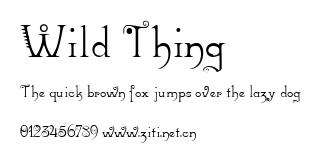 Wild Thing.ttf字體轉換器圖片