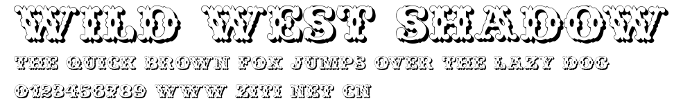 Wild West Shadow.ttf字體轉換器圖片