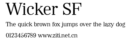 Wicker SF.ttf字體轉換器圖片