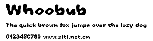 Whoobub.ttf字體轉換器圖片