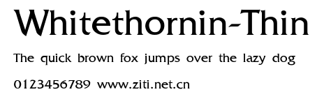 Whitethornin-Thin.ttf字體轉換器圖片