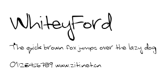 WhiteyFord.ttf字體轉換器圖片