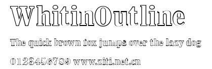 WhitinOutline.ttf字體轉換器圖片