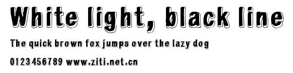 White light, black line.ttf字體轉換器圖片