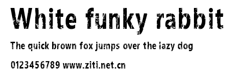 White funky rabbit.ttf字體轉換器圖片