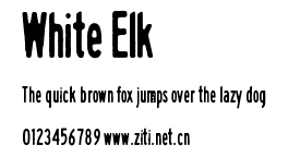 White Elk.ttf字體轉換器圖片