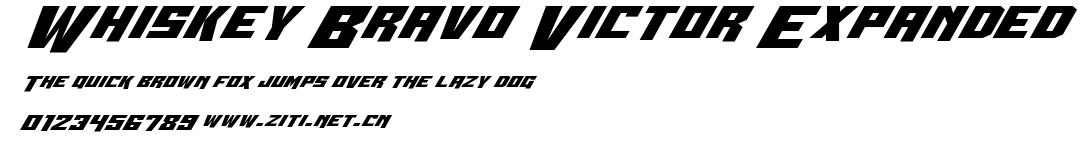 Whiskey Bravo Victor Expanded.ttf字體轉換器圖片