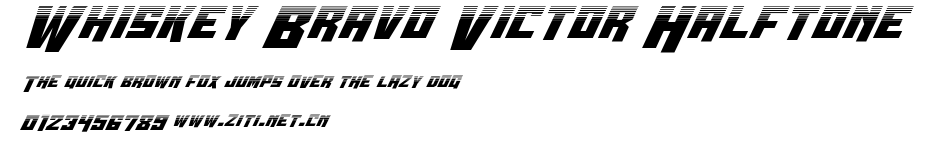Whiskey Bravo Victor Halftone.ttf字體轉換器圖片