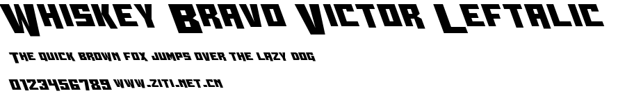 Whiskey Bravo Victor Leftalic.ttf