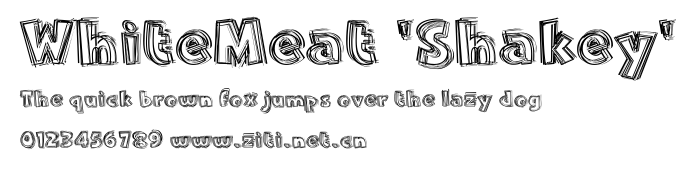 WhiteMeat 'Shakey'.ttf字體轉換器圖片