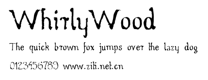 WhirlyWood.ttf字體轉換器圖片