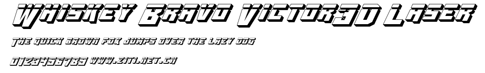 Whiskey Bravo Victor3D Laser.ttf字體轉換器圖片