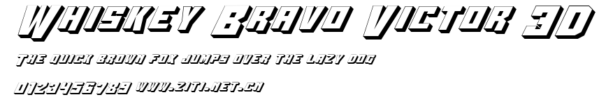 Whiskey Bravo Victor 3D.ttf字體轉換器圖片