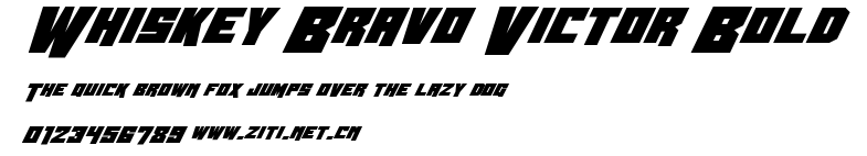Whiskey Bravo Victor Bold.ttf字體轉換器圖片