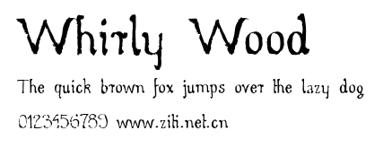 Whirly Wood.ttf字體轉換器圖片