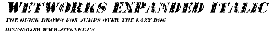 Wetworks Expanded Italic.ttf字體轉換器圖片