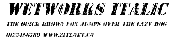 Wetworks Italic.ttf字體轉換器圖片