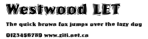 Westwood LET.ttf字體轉換器圖片