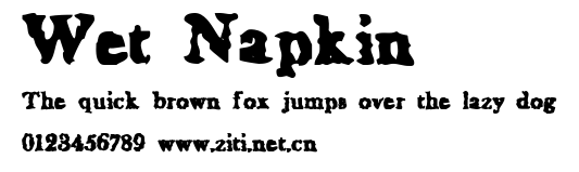 Wet Napkin.ttf字體轉換器圖片
