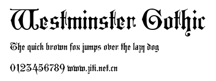 Westminster Gothic.ttf字體轉換器圖片