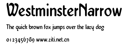 WestminsterNarrow.ttf字體轉換器圖片