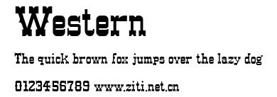 Western.ttf字體轉換器圖片
