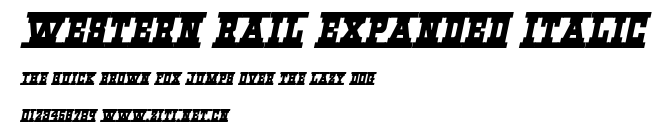 Western Rail Expanded Italic.ttf字體轉換器圖片