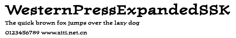 WesternPressExpandedSSK.ttf字體轉換器圖片