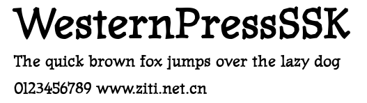 WesternPressSSK.ttf字體轉換器圖片