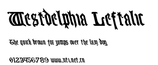 Westdelphia Leftalic.ttf字體轉換器圖片