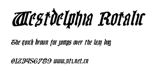 Westdelphia Rotalic.ttf字體轉換器圖片