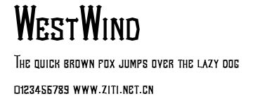 WestWind.ttf字體轉換器圖片