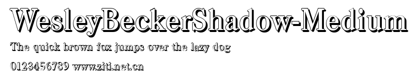 WesleyBeckerShadow-Medium.ttf字體轉換器圖片