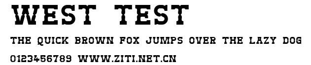 West Test.ttf字體轉換器圖片