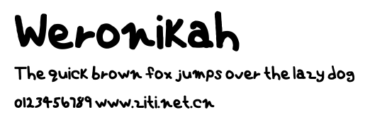 Weronikah.ttf字體轉換器圖片