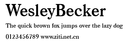 WesleyBecker.ttf字體轉換器圖片