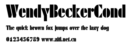 WendyBeckerCond.ttf字體轉換器圖片