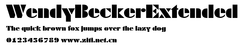 WendyBeckerExtended.ttf字體轉換器圖片