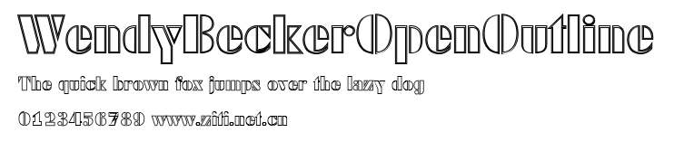 WendyBeckerOpenOutline.ttf字體轉換器圖片