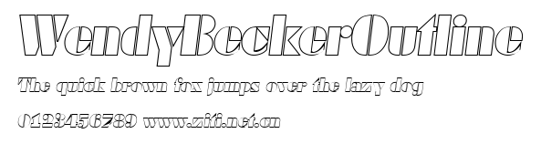 WendyBeckerOutline.ttf字體轉換器圖片