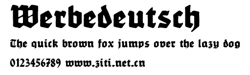 Werbedeutsch.ttf字體轉換器圖片