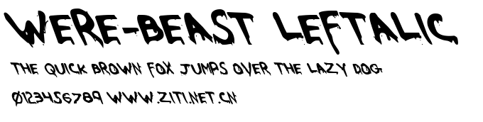 Were-Beast Leftalic.ttf字體轉換器圖片
