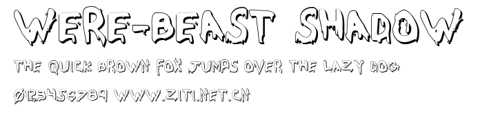 Were-Beast Shadow.ttf字體轉換器圖片