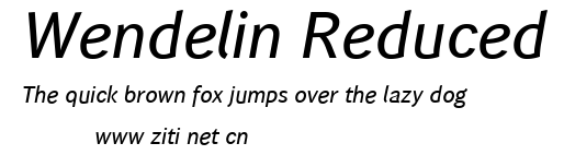 Wendelin Reduced.ttf字體轉換器圖片
