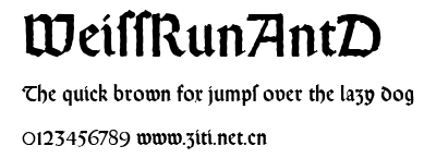 WeissRunAntD.ttf字體轉換器圖片