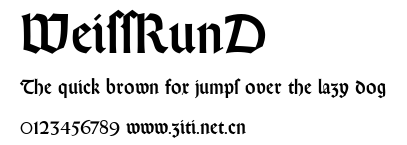 WeissRunD.ttf字體轉換器圖片