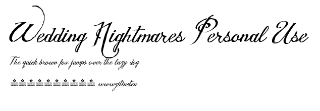 Wedding Nightmares Personal Use.ttf字體轉換器圖片