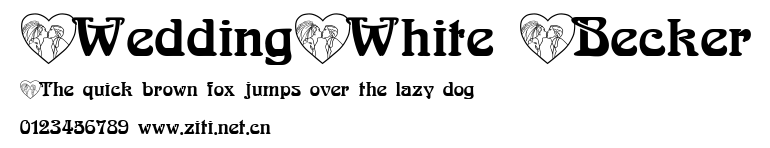 WeddingWhite Becker.ttf字體轉換器圖片