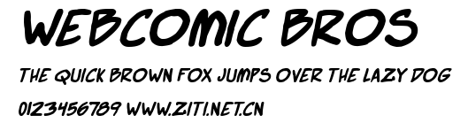Webcomic Bros.ttf字體轉換器圖片